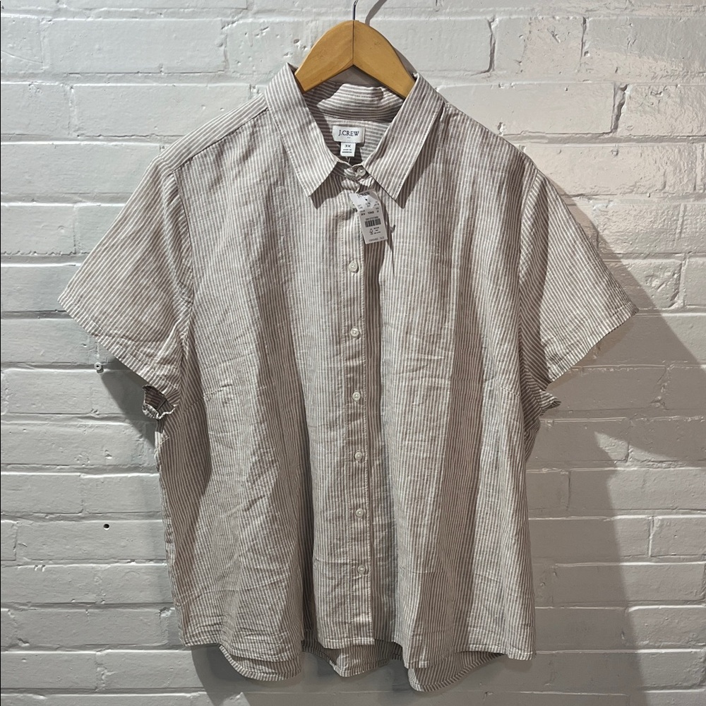 J. Crew Women's Short Sleeve Button Down Shirt NWT